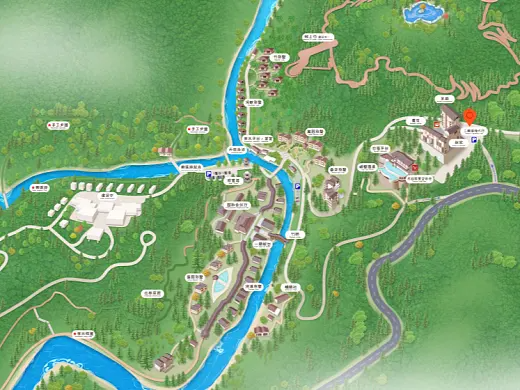 可克达拉结合景区手绘地图智慧导览和720全景技术，可以让景区更加“动”起来，为游客提供更加身临其境的导览体验。